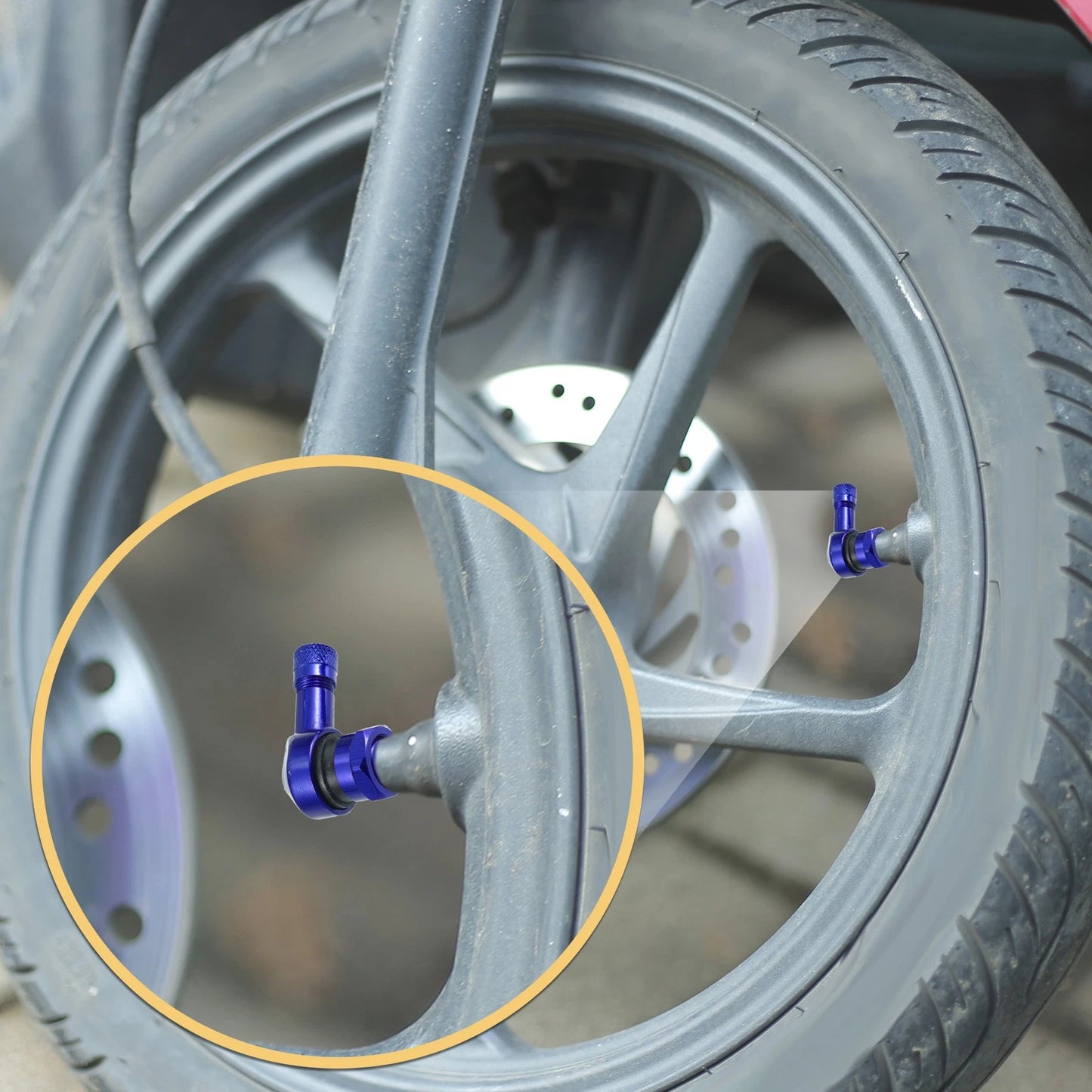 Pair / 2 x 11.3mm 90° Universal Motorcycle Tire Valve Stems Caps for Motorcycle