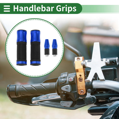 Hand Grips Cover 2 x Handlebar Cover Diamond Pattern Blue for Motorcycle