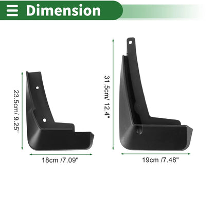 Mud Flaps Splash Guards Mount Accessories for Chevrolet Cavalier (2019-2024)
