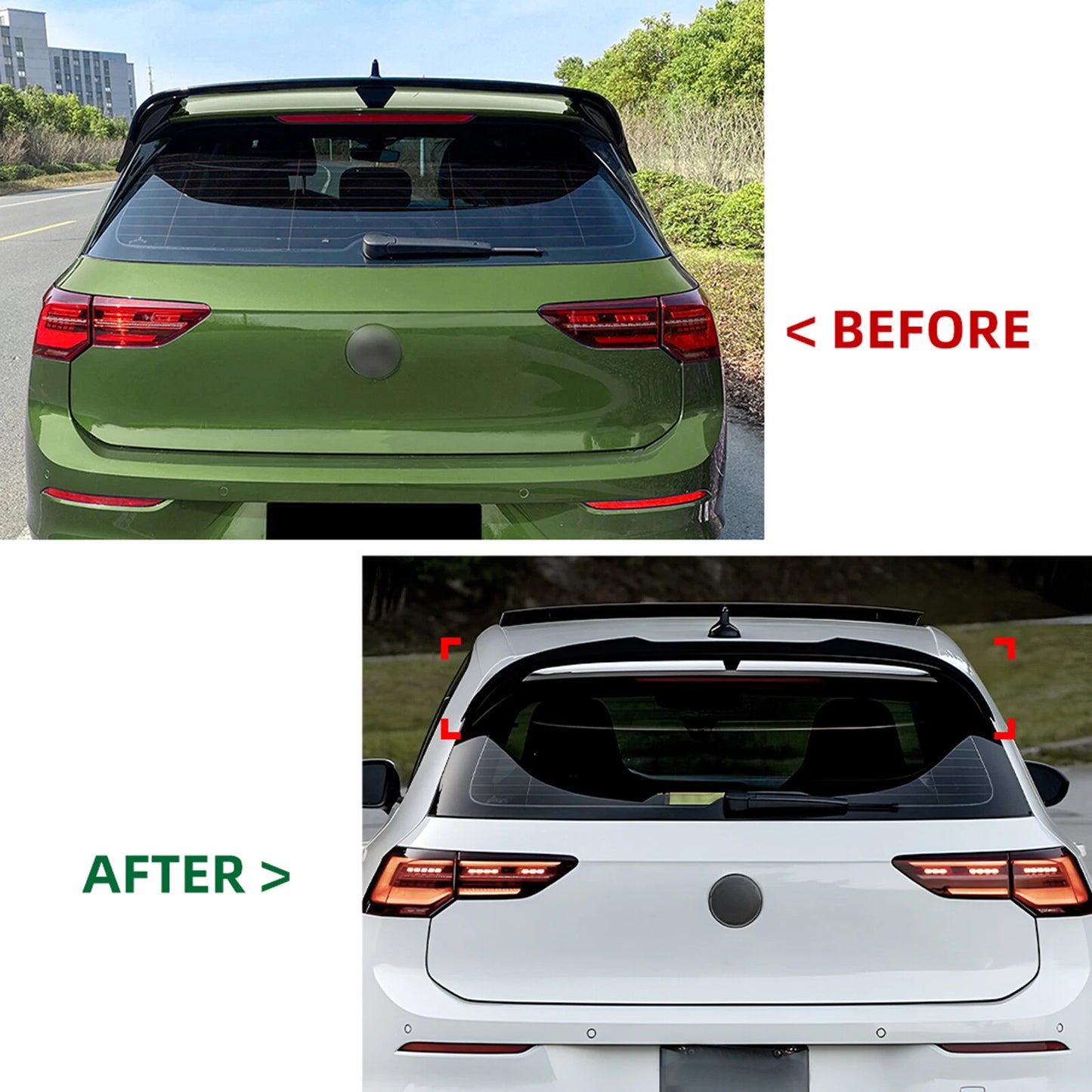 Gloss Black Rear Boot Spoiler Lip for VW Golf 8 GTI R (2021-2024)