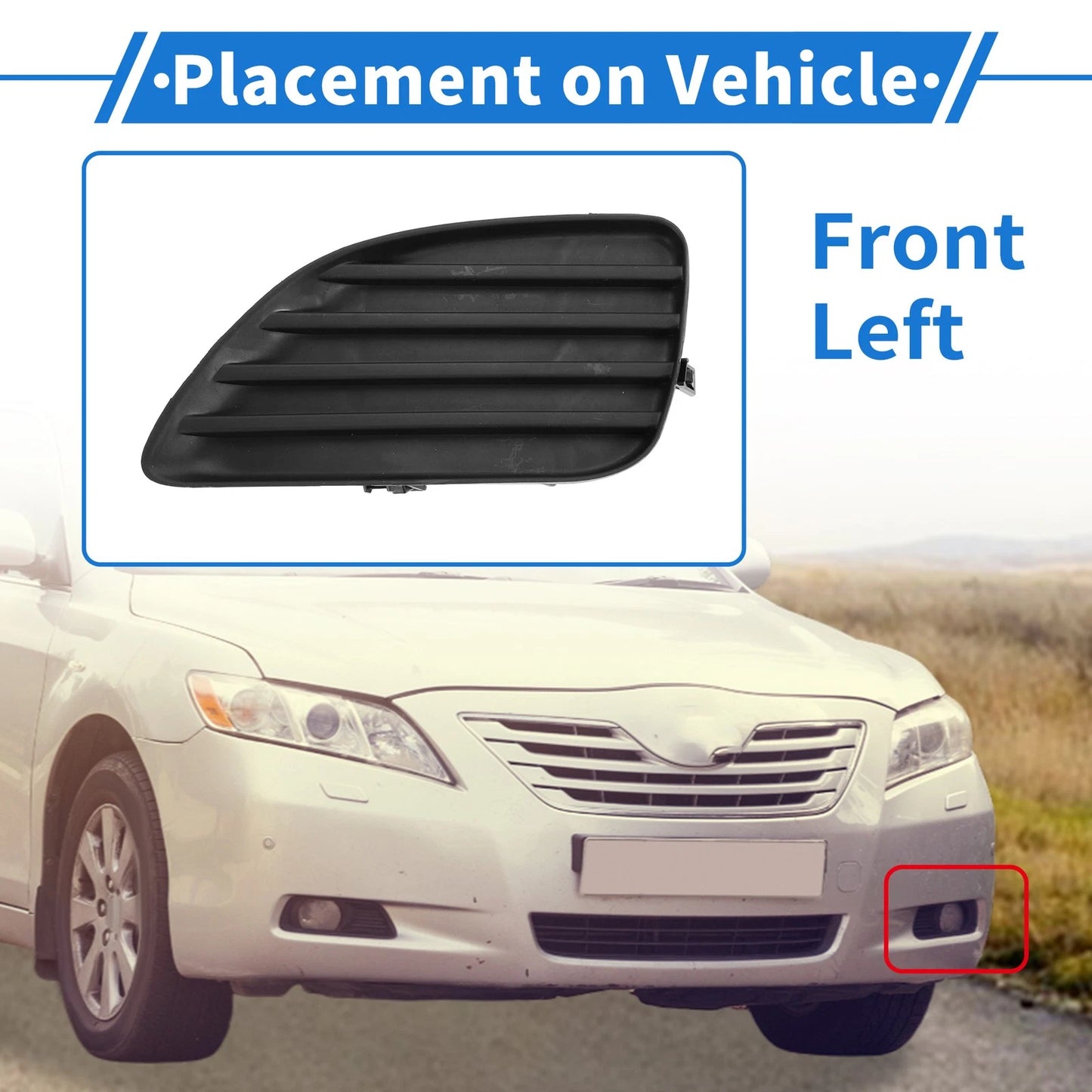Front Left Fog Light Cover for Toyota Camry (2010-2011)