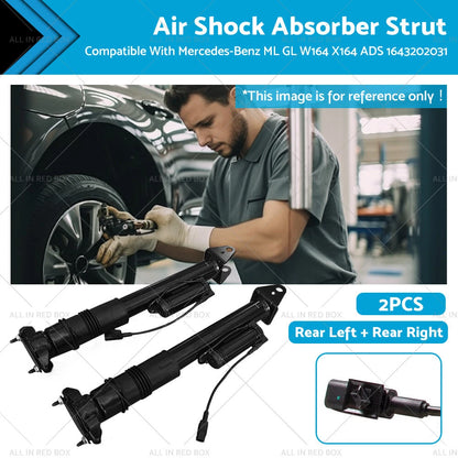 Rear Air Shock Absorbers for Mercedes-Benz ML GL W164 X164 (2006-2012)