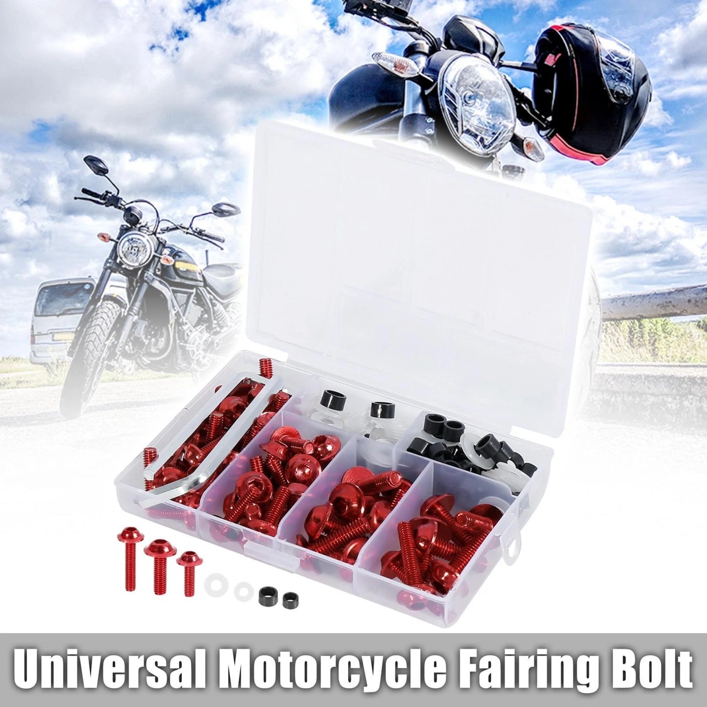 158pcs Windscreen Fairing Bolts Bodywork Screws for Motorcycle