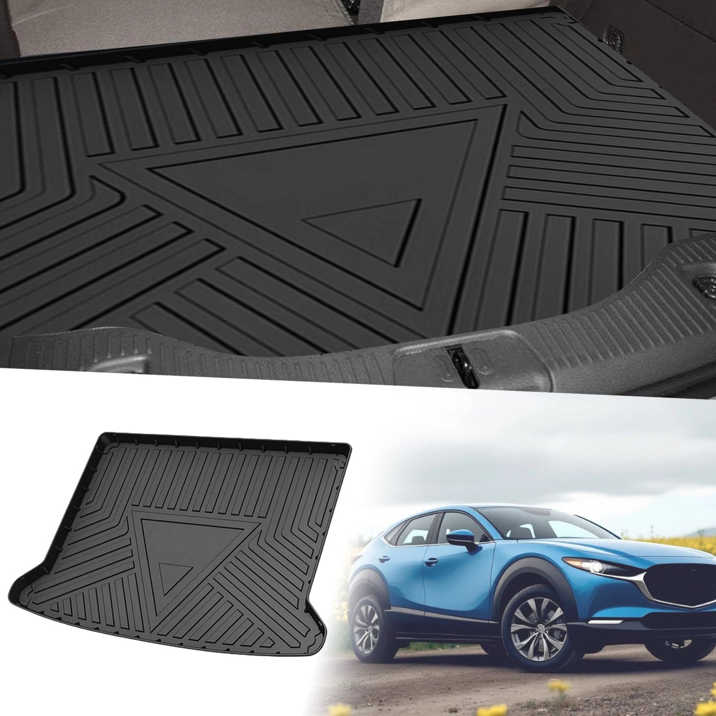 Flat Face Cargo Liner Rear Trunk Mat for Mazda CX-30 (2020-2025) 1 Pc