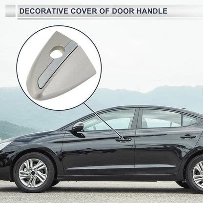 Front Left Door Handle Lock Cylinder Cover Silver Tone for Toyota Corolla