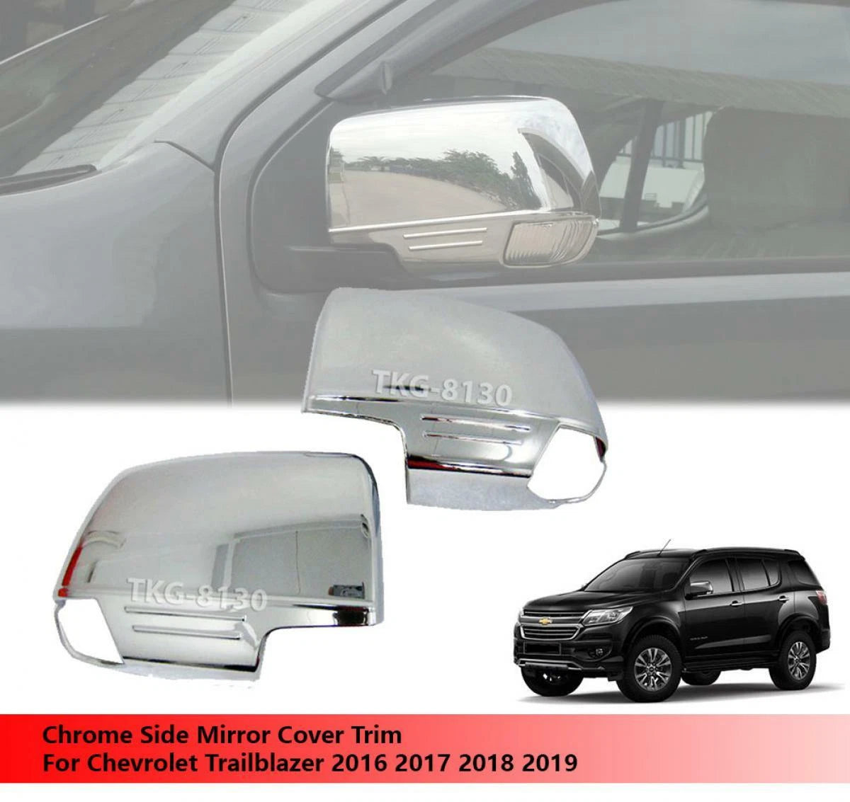 Chrome Side Mirror Cover Trim for Chevrolet Trailblazer (2016-2019)