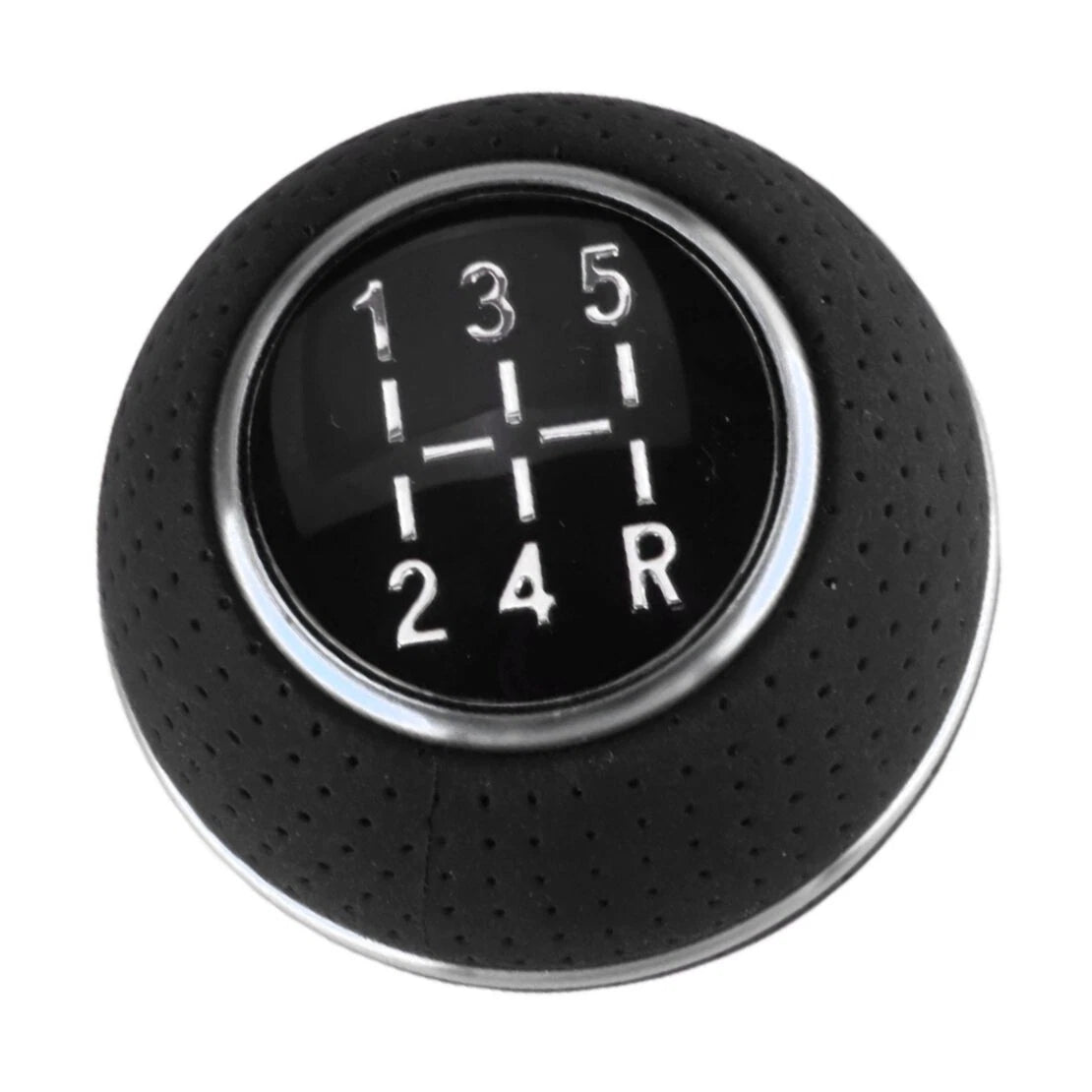 Silver 5-Speed Manual Gear Shift Knob for Car