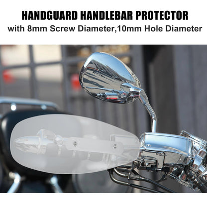 2 x Handlebar Handguard Protector for Harley Honda Transparent