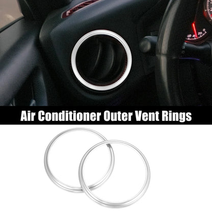 2 x Air Conditioning Outer Vent Ring Trim for Toyota Subaru