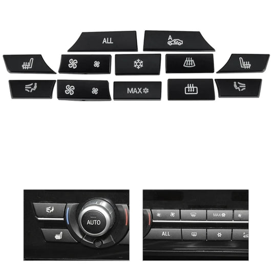 1x BMW 5 6 7 F10 F01 12 Button Key Caps A/C Heater Switch Repair (2010-2017)