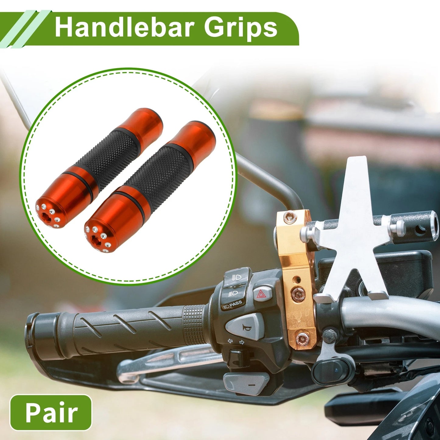Grip / 7/8in 22mm / Motorcycle Hand Grips for All Models