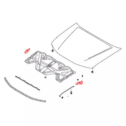 Bonnet Hinges for Nissan Navara D40 2005-2021