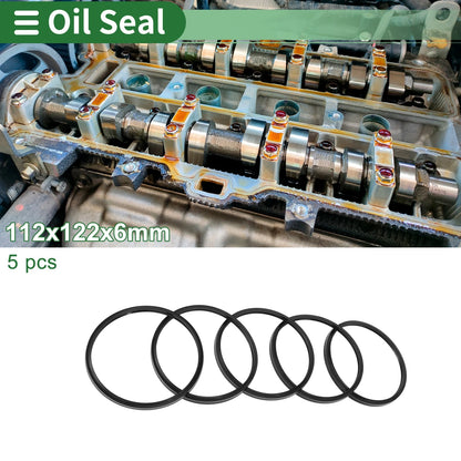 Oil Seal / 112x122x6mm / Seal Ring Rotary Shaft Seal NBR Black 5 Pcs for Make Model