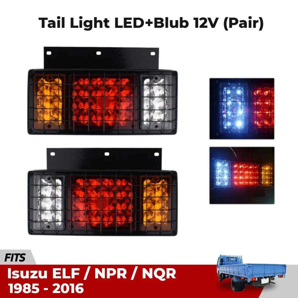 Tail Light LED 12V Pair Fits Isuzu Elf N-Series NPR 350 250 Truck 1985-16 D06