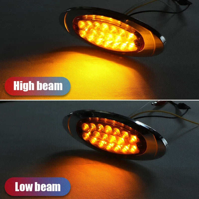 Amber LED Turn Signal Light for Truck Trailer RV Car Lorry