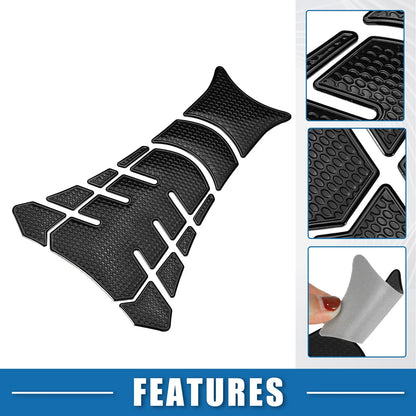 Universal 3D Gas Tank Decal 7.80x5.63 for Motorcycle Black