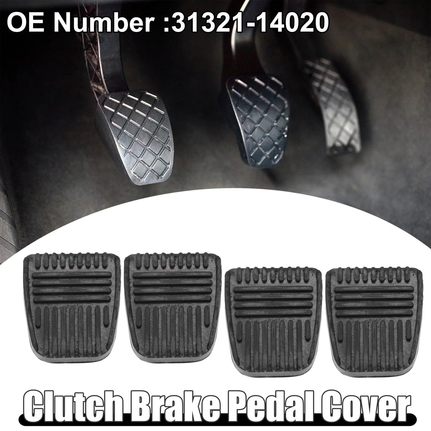 4 Pcs Anti-Slip Brake Clutch Pedal Covers for Toyota 4Runner (1984-2001)