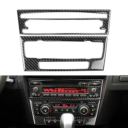 Carbon Fiber CD & AC Panel Cover Trim for BMW 3 Series E90 E92 E93 (2005-2012)