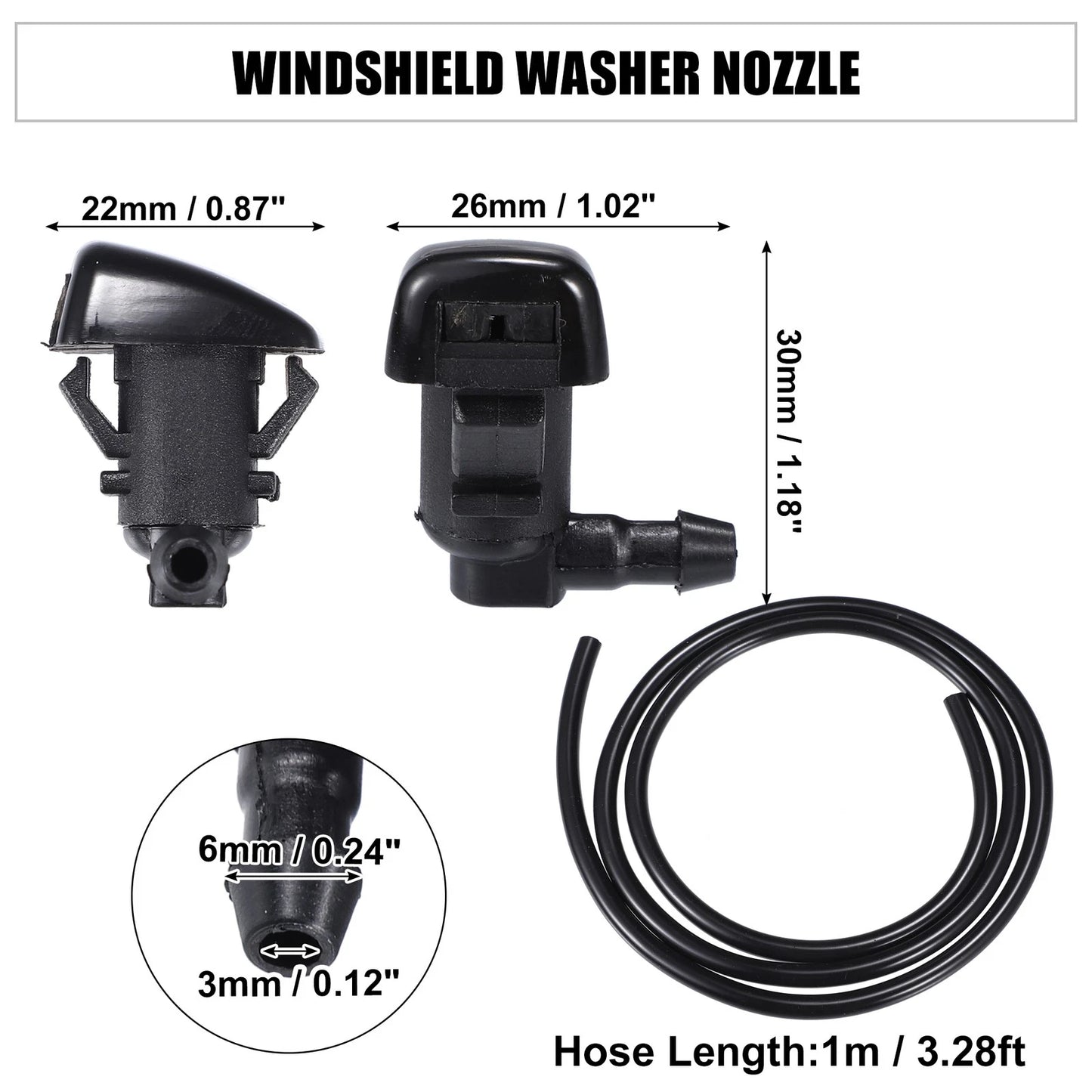 Windshield Washer Nozzle Spray Kit for Toyota Tacoma (2005-2023)