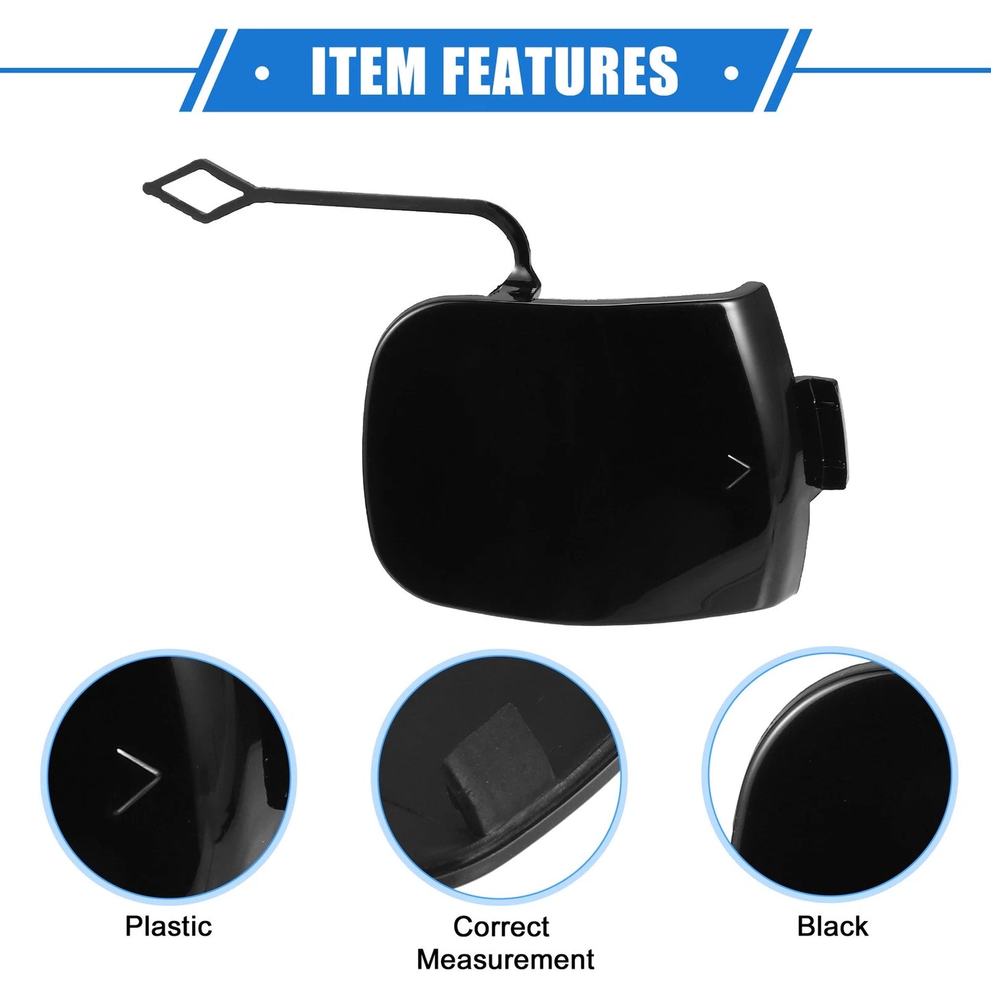 Black Front Bumper Tow Hook Covers for Mini Cooper (2014-2018)