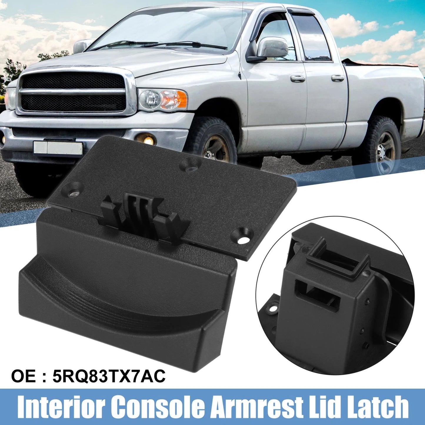 Console Armrest Lid Latch for Dodge Ram 1500 2500 3500 4500 (2013-2018)