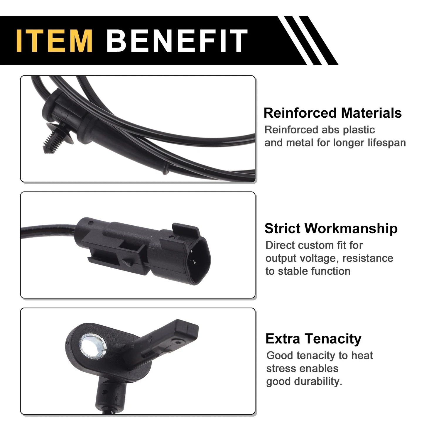 ABS Wheel Speed Sensor 1 x Left Rear for Chevrolet Impala (2014-2019)