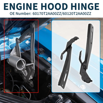 Hood Hinges for Honda Accord 2013-2017 Front Bonnet Bracket 2 x Covers