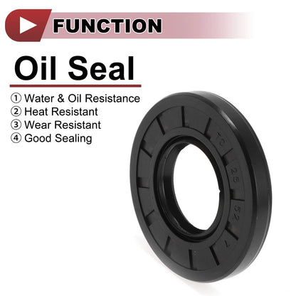 Rotary Shaft Seal 25x52x7mm 5 Pcs Nitrile Rubber 70 Durometer for Make Model