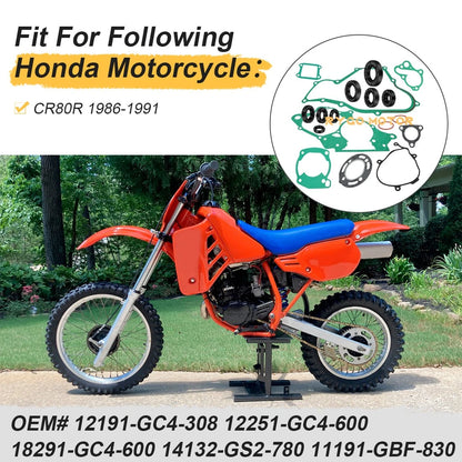 Gasket Set with Seals for Honda CR80R (1986–1991)