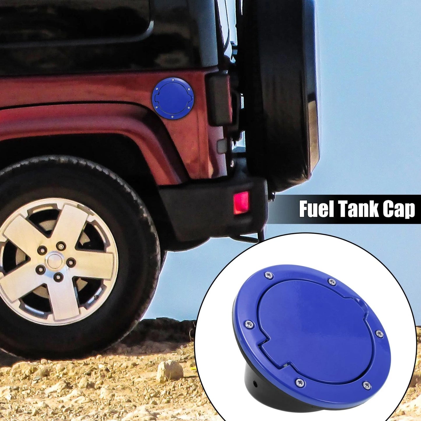 Gas Filler Fuel Tank Cap for Jeep Wrangler JK Unlimited (2007-2018)