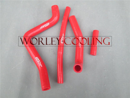 Silicone Radiator Hose Kit for Kawasaki KX125 (1994-2002) 2 x RED