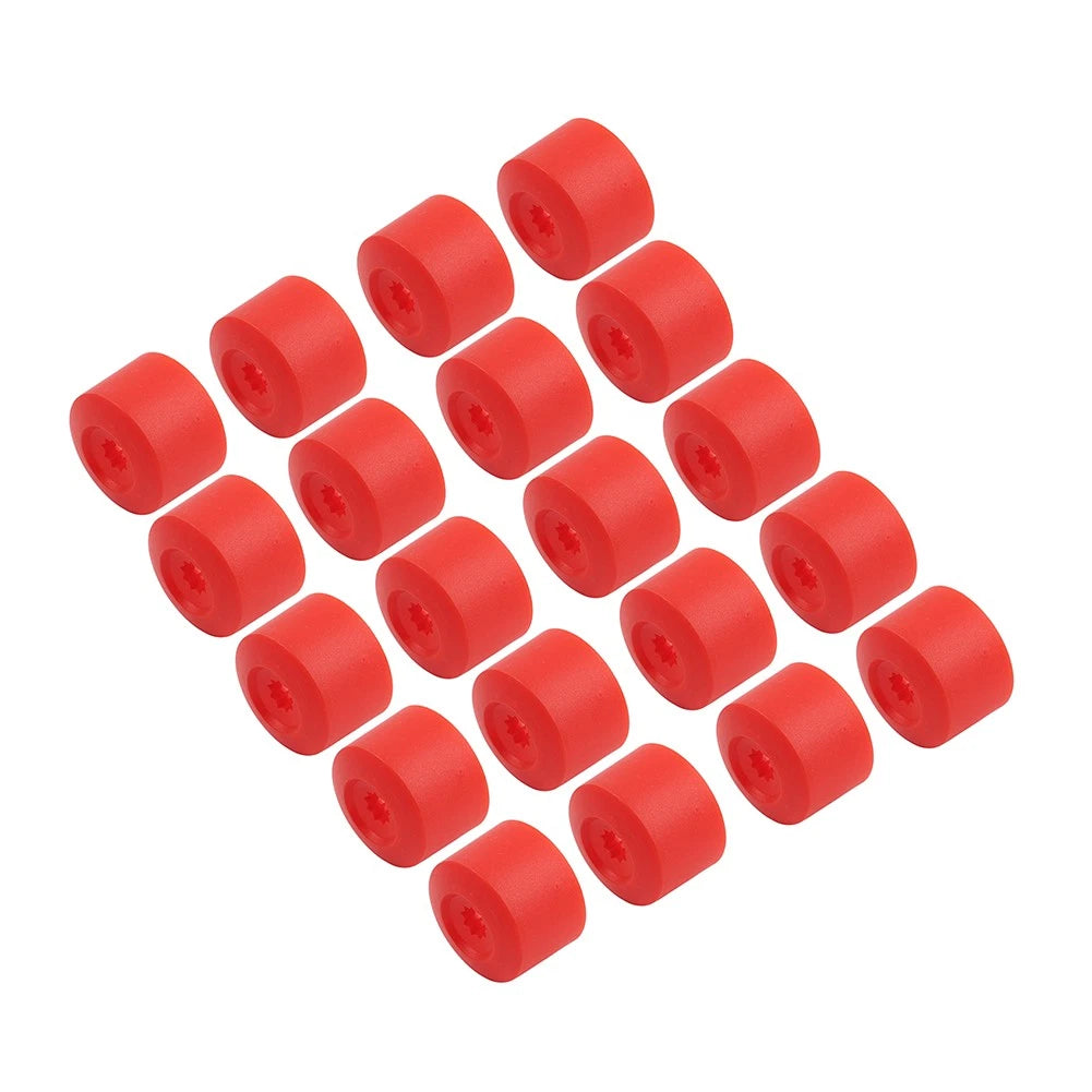 17mm Red Wheel Lug Nut Bolt Cover Caps  for Volkswagen Golf, Passat, Beetle