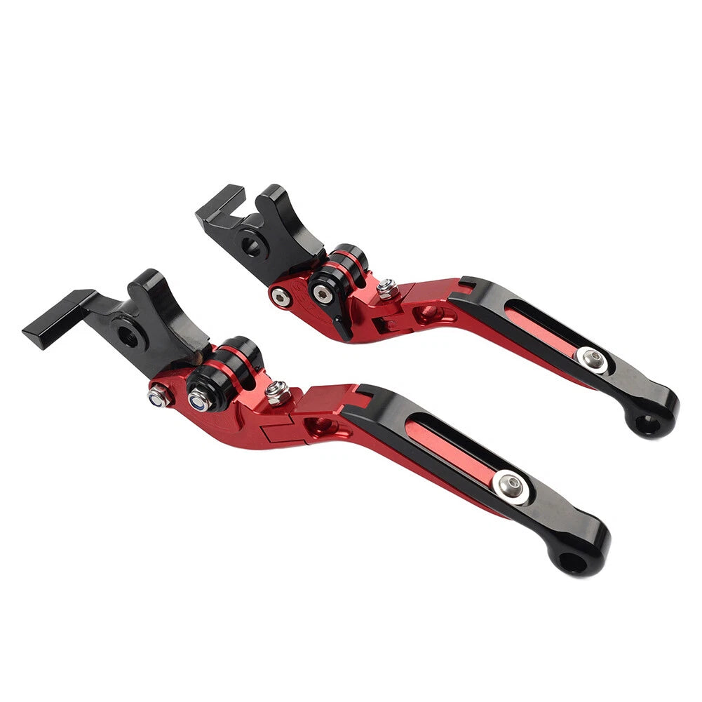 Red Extendable Brake Clutch Levers for Kawasaki Ninja 650R ER6F ER6N (2006-2018)