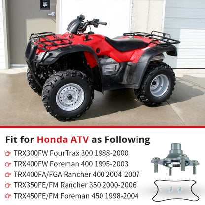 Front Wheel Hub & Bolt for Honda FourTrax 300 Rancher 350 400 Foreman 450 4x4