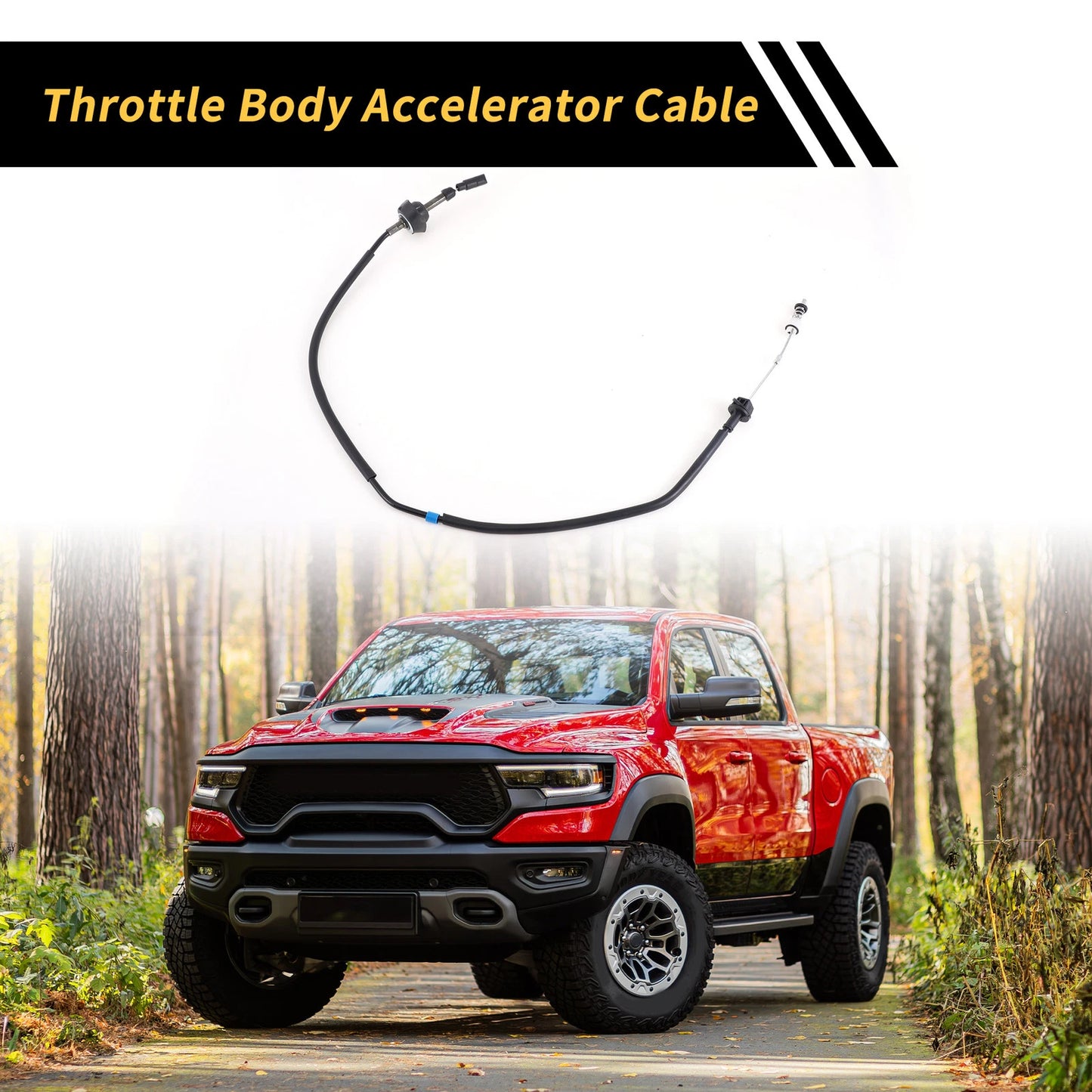 Throttle Body Accelerator Cable for Dodge Ram 1500 2500 (1994-1996)