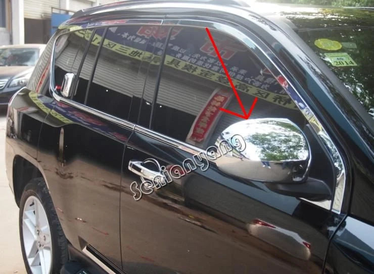 Side Mirror Cover Trim Chrome for JEEP Compass (2011-2016)