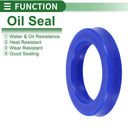 Oil Seal 50x72x12mm Rotary Shaft Seal TPU Blue 5 Pcs