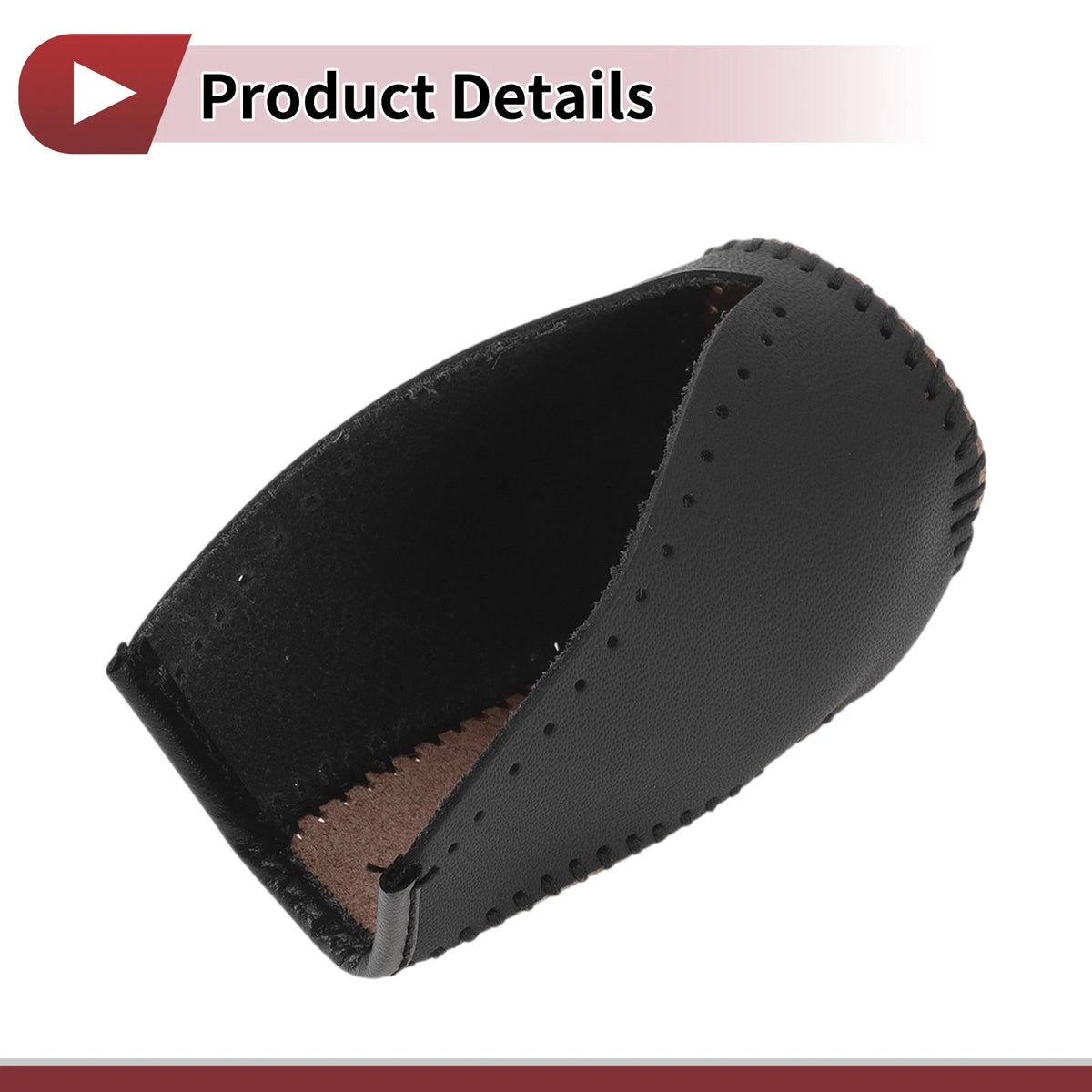 Car Gear Shift Knob Cover 1 Pc for Toyota Corolla (2014-2018) Brown Leather