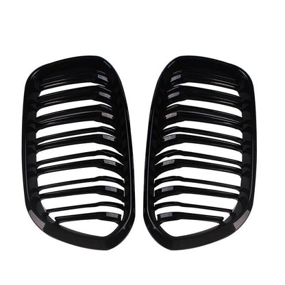 2 x Front Kidney Racing Grille for BMW F20 F21 1 Series (2015-2018)
