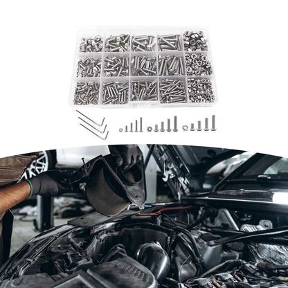 500 PCS Hexagon Socket Bolts and Nuts Set for M345