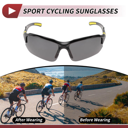 Goggles Deep Gray Lens Black Yellow Frame Tri-acetyl Cellulose for Motorcycle