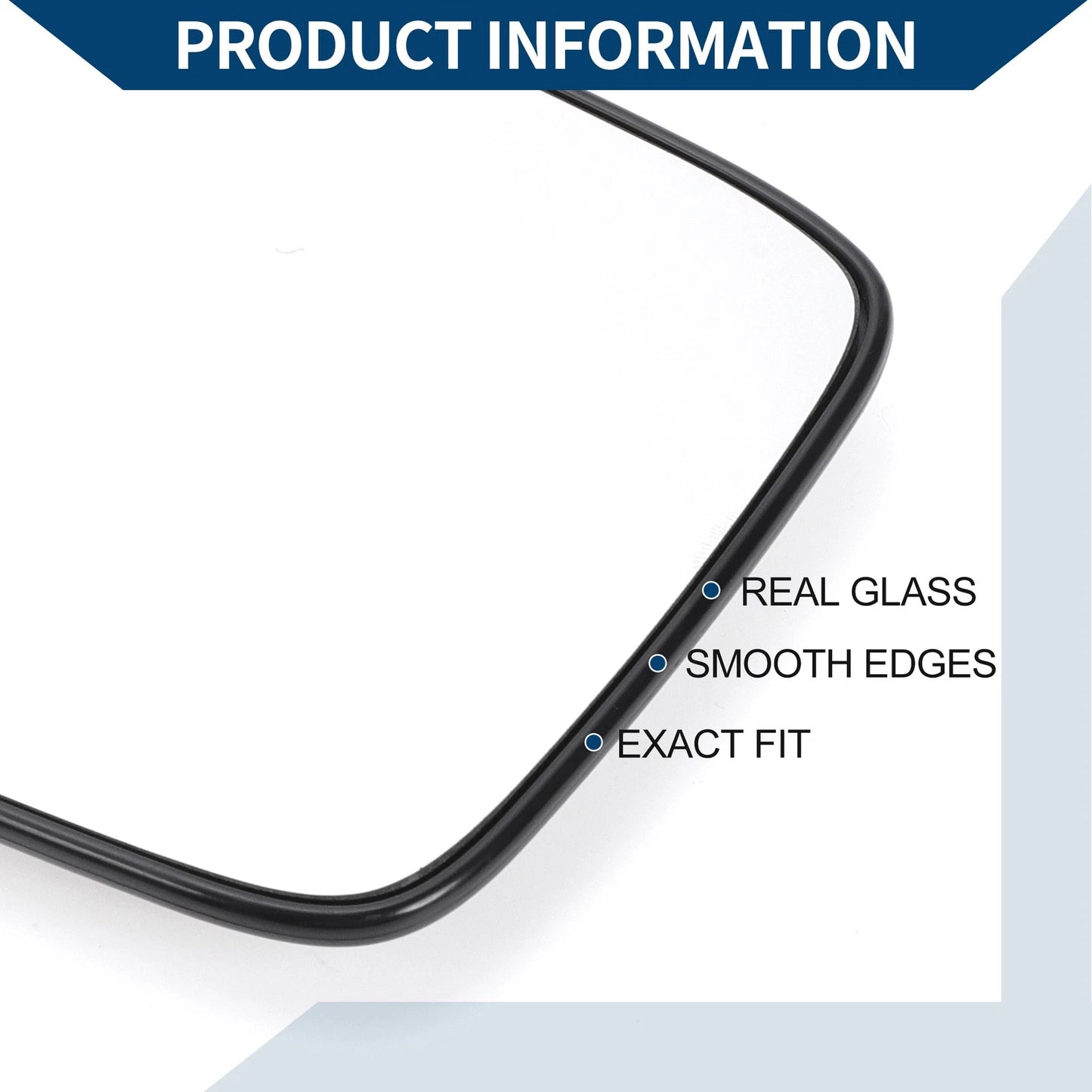 Heated Left Side Mirror Glass Replacement for Chrysler 200 300 (2005-2018)