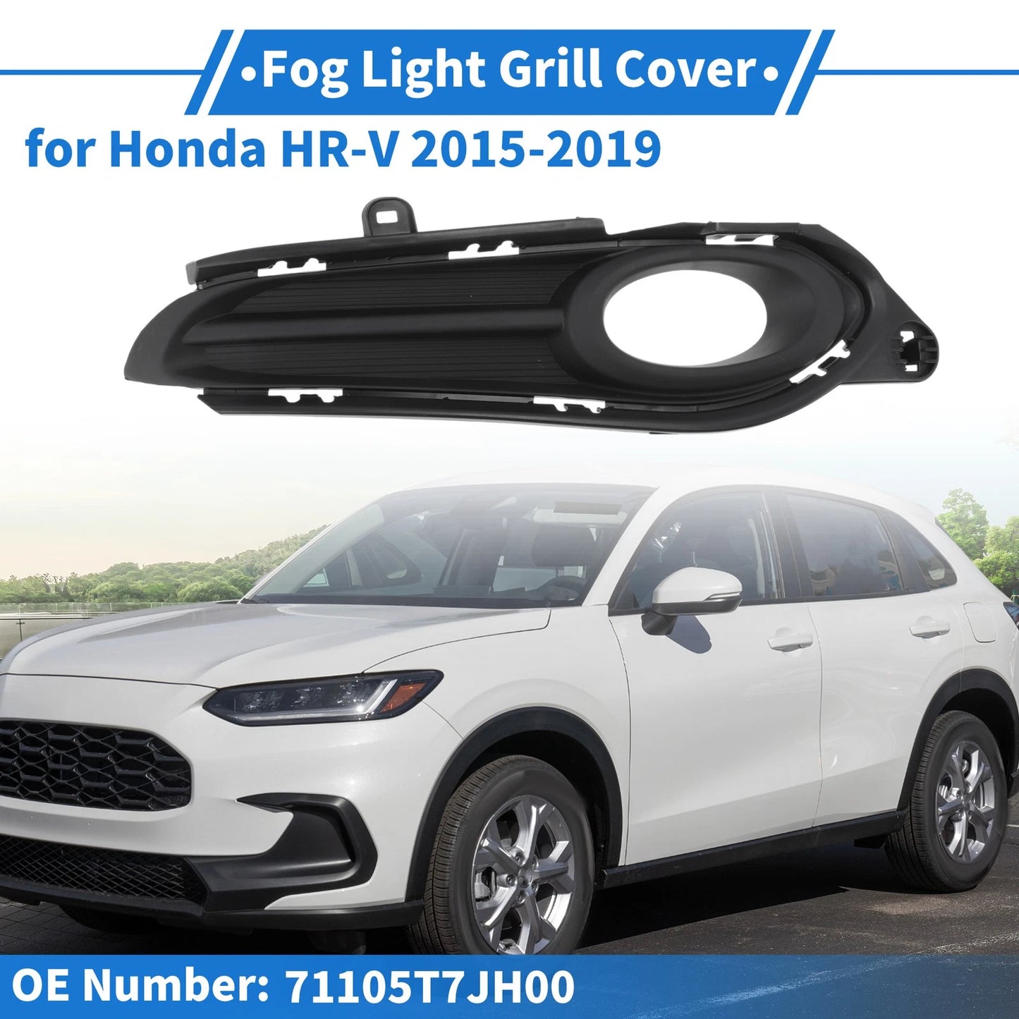 Front Right Fog Light Grill for Honda HR-V (2015-2019)