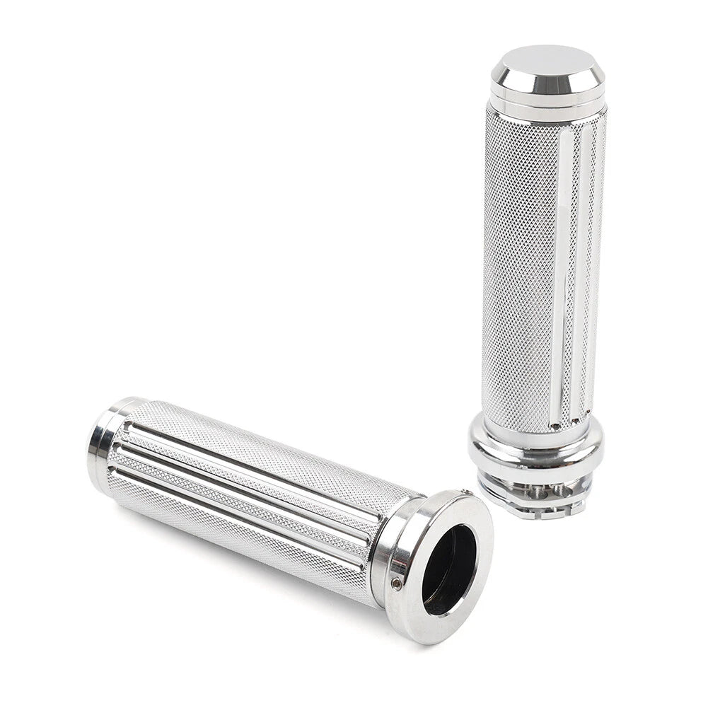 Chrome Handlebar Hand Grips for Harley Heritage Softail Dyna