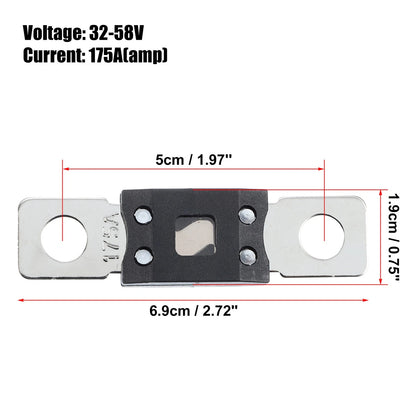 Fuse Holder / 2 x 175A 32V / for Automotive Truck Motorcycle Boat Audio