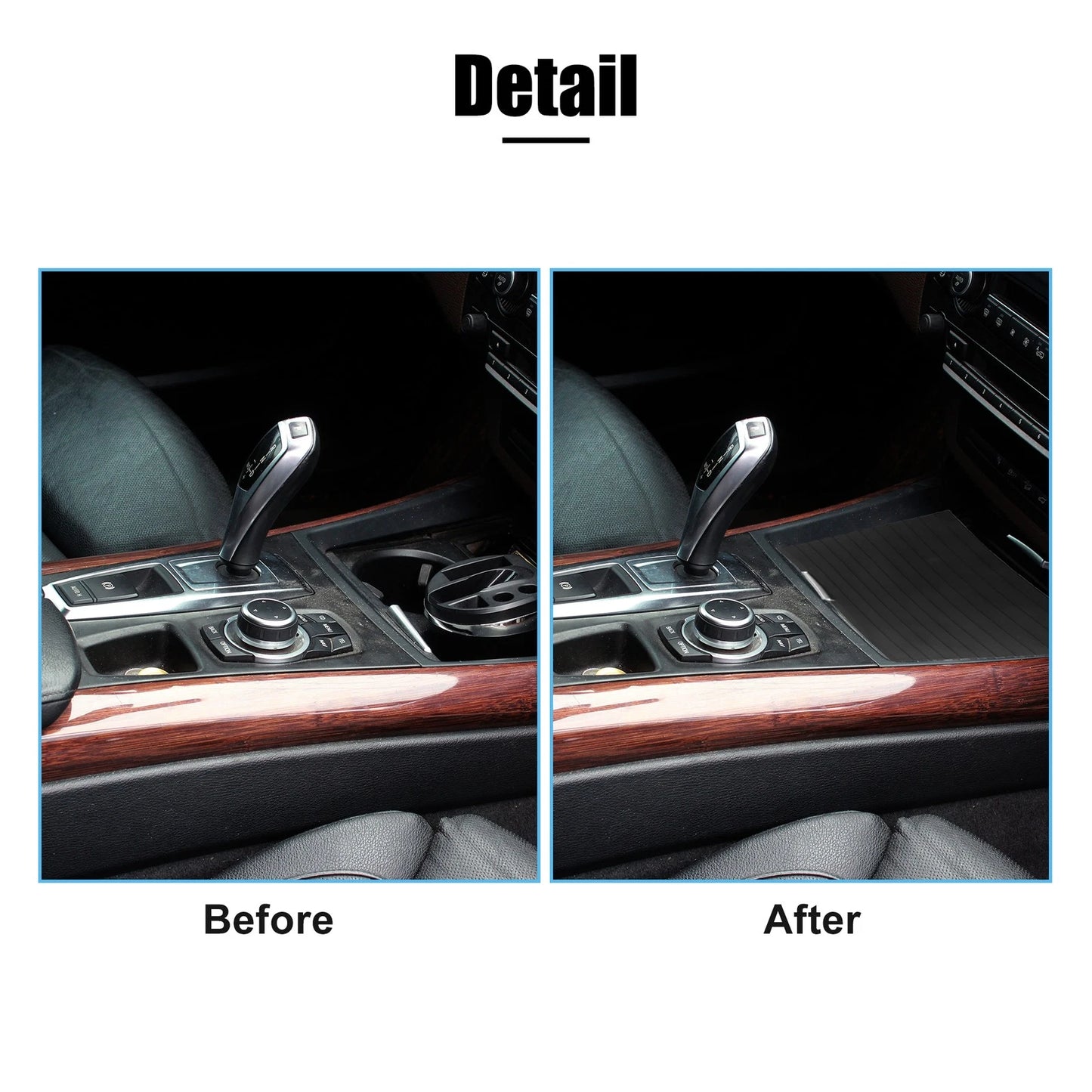 Center Console Cup Holder Slide Cover for BMW X5 (2007-2013)