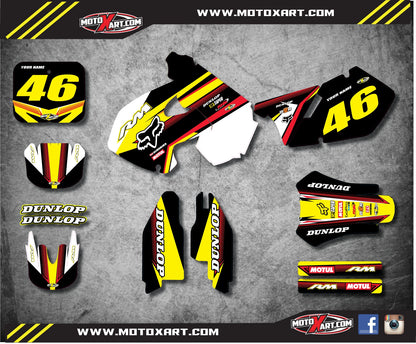 Custom Graphic Kit for Suzuki RM 250 (1999-2000) SPEEDER STYLE Decals