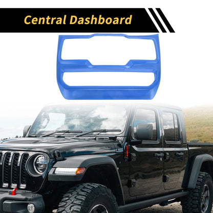 Light Blue Dashboard Center Console Control Panel Cover for Jeep Wrangler (2007-2018)