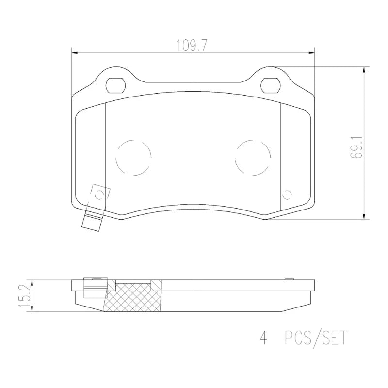 Rear Brembo Brake Pad Set for VF Commodore (2013–2017)