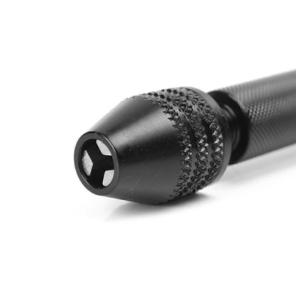 Mini Micro Hand Drill Kit with Keyless Chuck & 10 Twist Drills for Make & Model